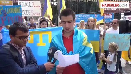 Türkiye'deki Ukraynalılar Barış İçin Yürüdü