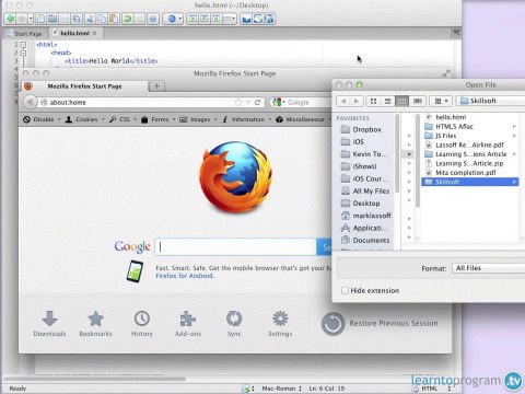 Hello World! with HTML - HTML and CSS for Beginners (with HTML5) - LearnToProgram, Inc.