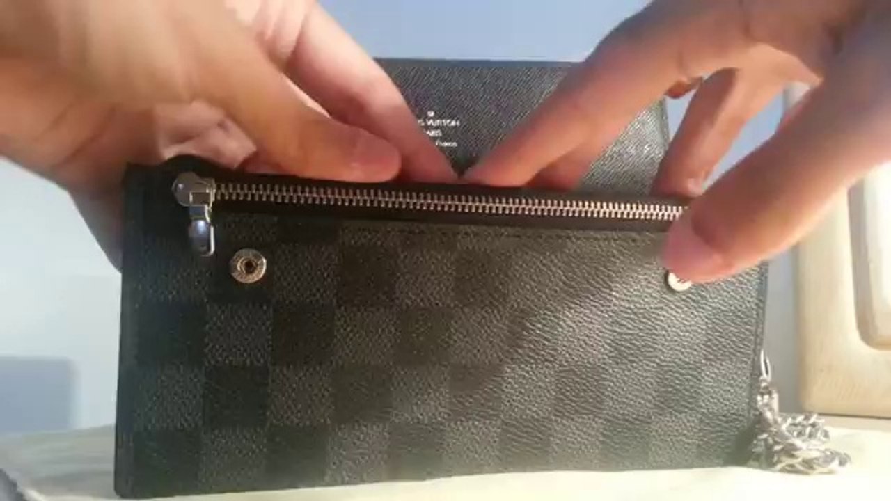 2014 replica Louis Vuitton Damier Graphite Accordeon Wallet Review