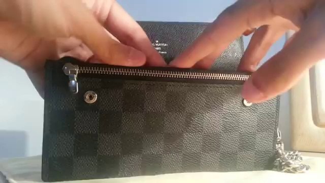 2014 replica Louis Vuitton Damier Graphite Accordeon Wallet Review