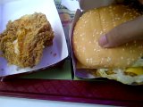 KFC Chicken Zinger burger & Hot n Crispy chicken piece