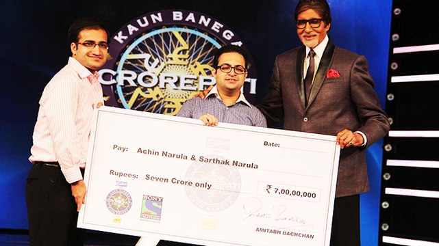 Amitabh Bachchan With The Kaun Banega Maha Crorepati 7 CRORE Winners