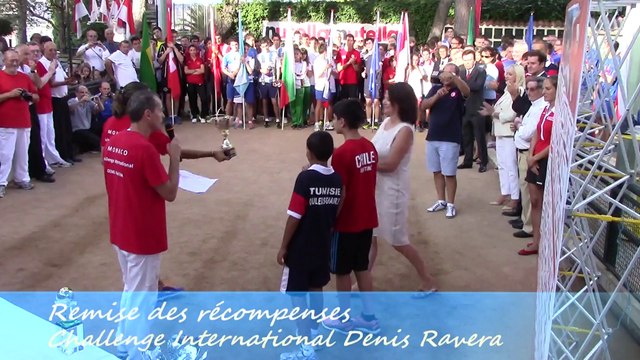 Remise des récompenses, Challenge International Denis Ravera, Sport Boules, Monaco 2014