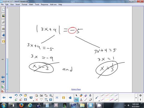 2.2(2) & 2.3 Finding Complete Graphs and Solving Linear and Quadratic Equations Algebraically 9-22-14