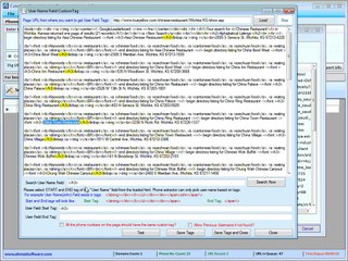 how to extract phone and username from website