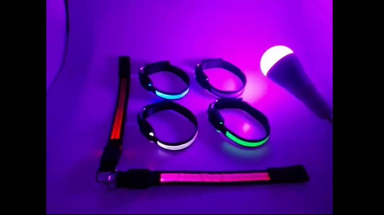 Brassard LED Multicolor - 8 coloris de brassards LED