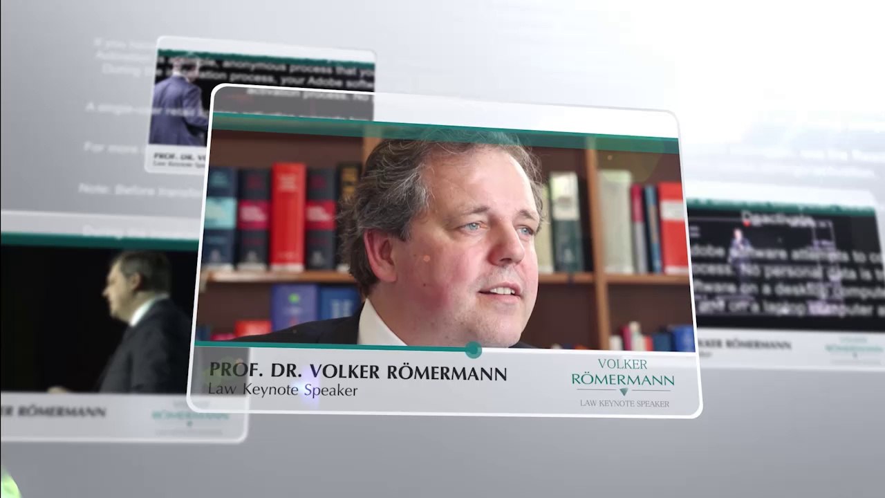 Volker Roemermann - Law Keynote Speaker awarded CSP