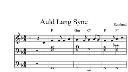 Auld Lang Syne: DIGITAL SHEET MUSIC Piano Organ & Keyboard Book 2