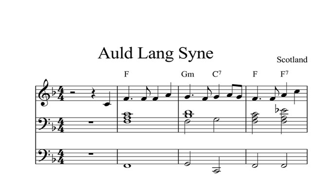 Auld Lang Syne: DIGITAL SHEET MUSIC Piano Organ & Keyboard Book 2