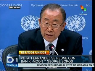 Cristina Fernández se reunirá en Nueva York con Ban Ki-moon