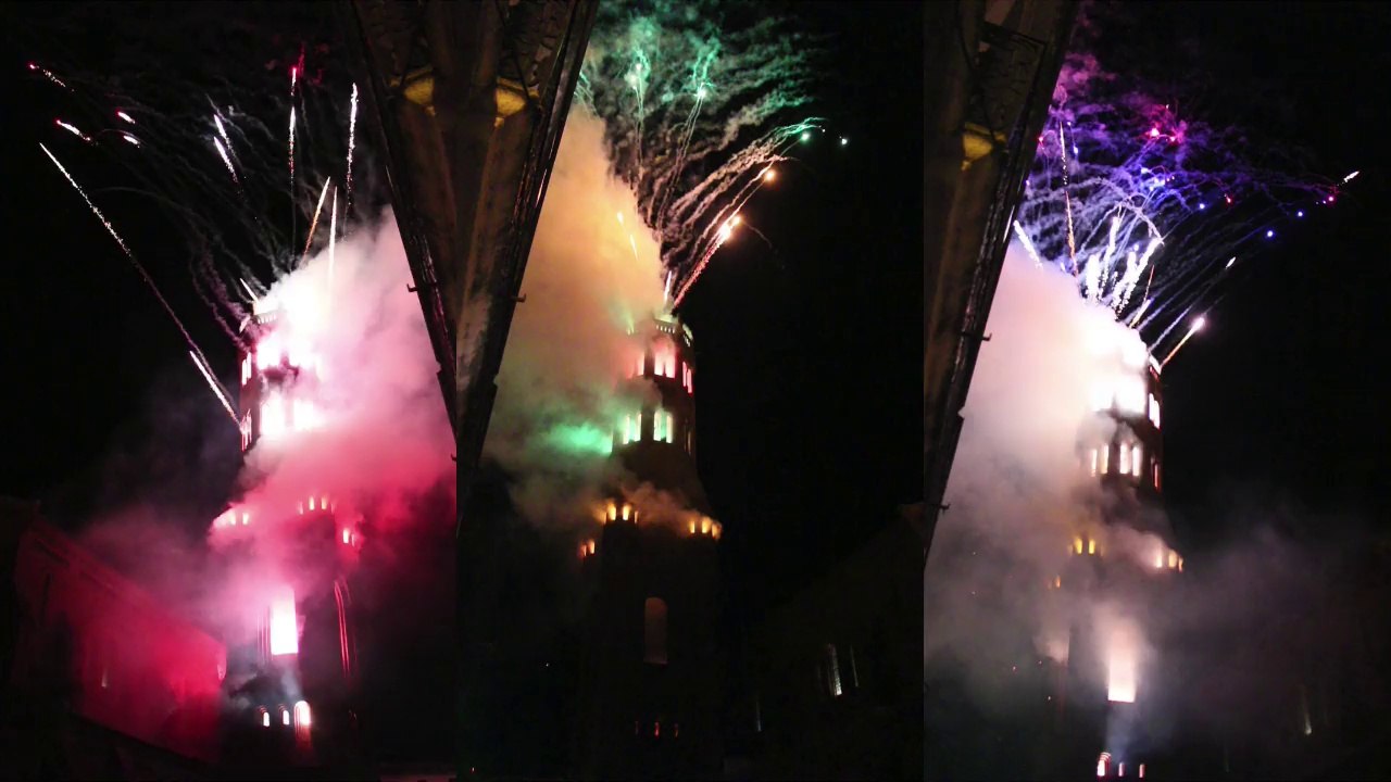 Bastide en Fête 2014 : embrasement de la tour de Sainte-Catherine