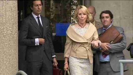 Esperanza Aguirre, satisfecha tras declarar