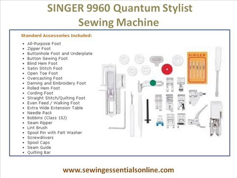 Singer 9960 Quantum Stylist Sewing Machine
