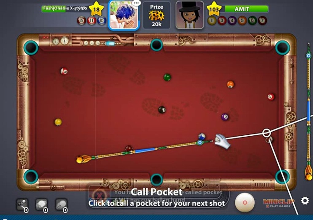 8 ball call pocket hack