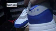 Excellent Shoes For Nike Air Max 1 WhiteSignal Blue-Anthracite-Platinum Online Review