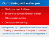 Spoken English Teacher Training Program / Earn from Home by SAGA, Chennai