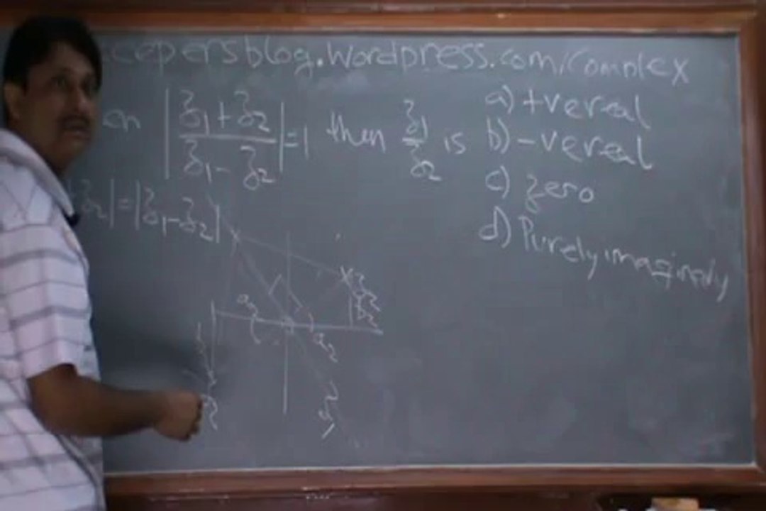 6 6 Complex Number-(z1+z2)by(z1-z2)=1 then z1 by z2 is 0 or purely imaginary 28