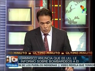 Siria asegura que EE.UU. le informó de ataques a EI en su territorio