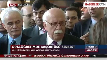 Nabi Avcı: 5. Sınıf İtibariyle Başörtüsü Serbest
