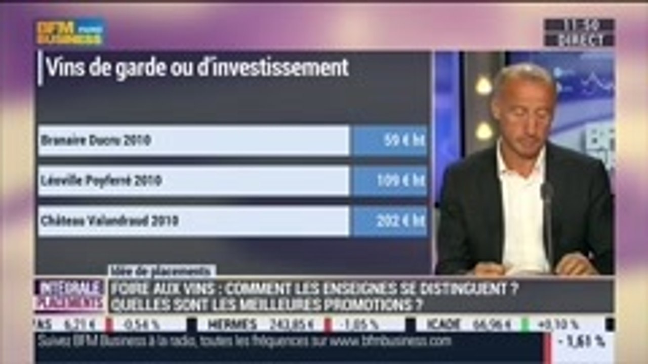 Foire aux vins: pourquoi achetez dans les vins d'investissement ?: Franck Nogues, dans Intégrale Placements – 23/09