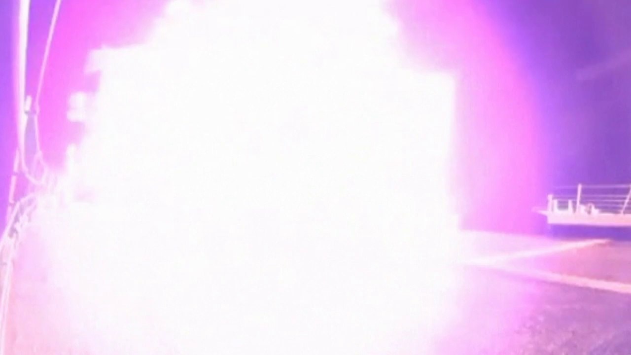 Video shows US Navy launching Tomahawk missiles against IS