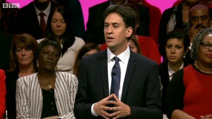 Labour conference Miliband with apprentice Elizabeth