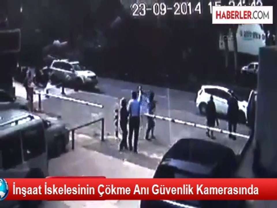 İnşaat İskelesinin Çökme Anı Güvenlik Kamerasında