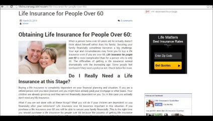 Life Insurance for People Over 60