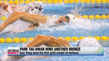 Park Tae-hwan wins bronze in 400m freestyle event