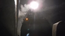 Navy video shows Tomahawk missiles launched against IS targets in Syria