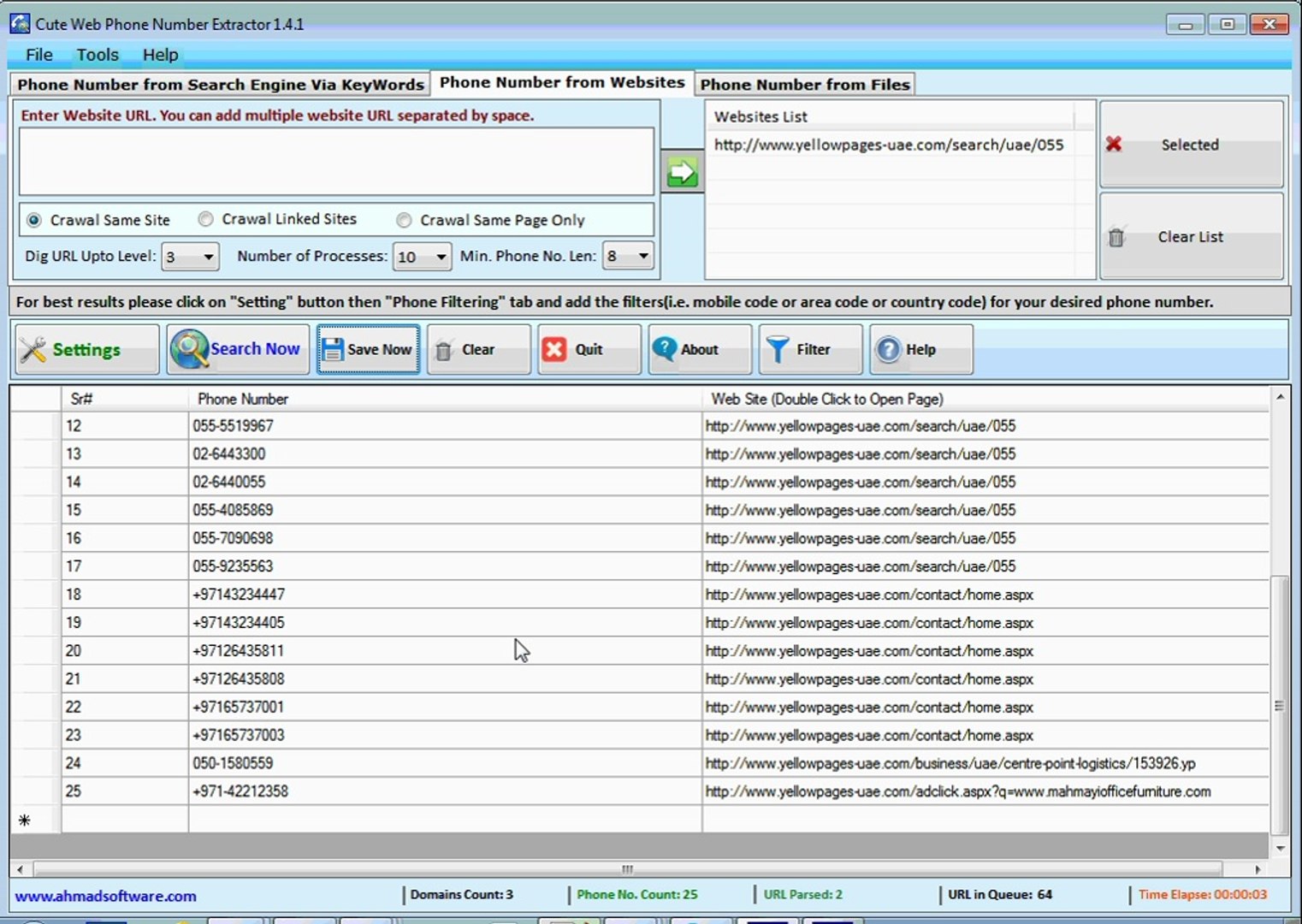 ⁣How to use Cute Web Phone Number Extractor 1.4