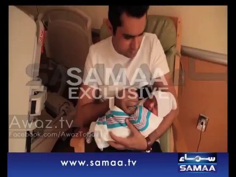 Moulana Tariq Jameel say first Azaan new born baby of Veena & Asad Khan son Abram Khan Khattak Ears