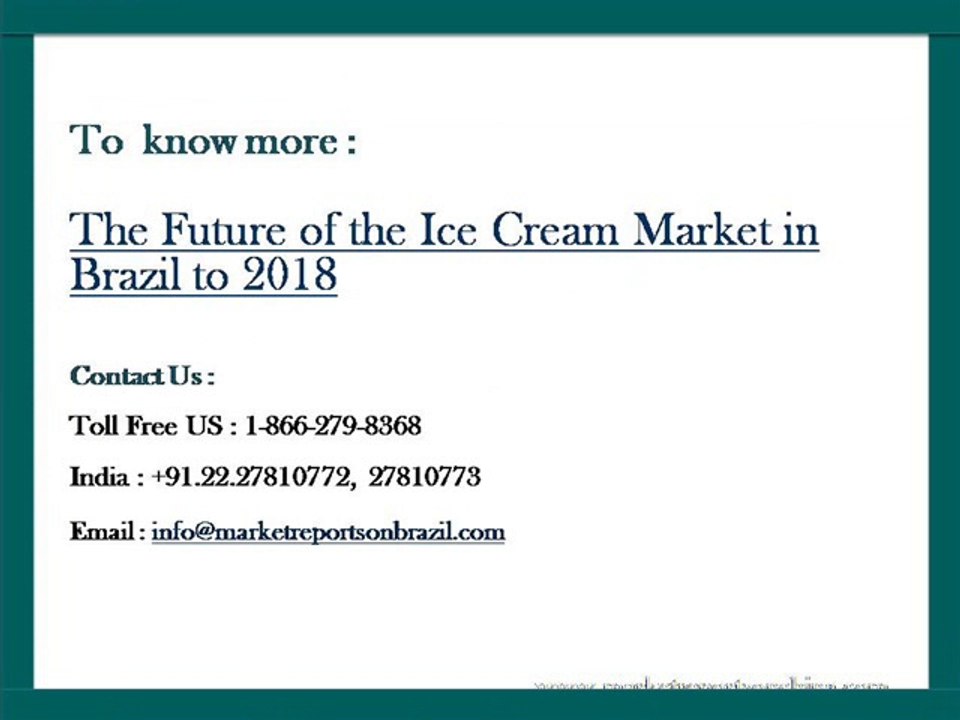 The Future of the Ice Cream Market