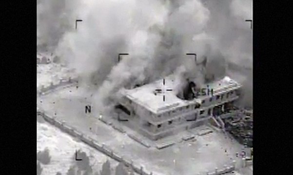 Images aériennes des bombardements américains en Syrie
