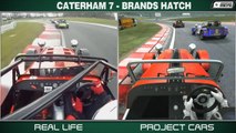 Project CARS vs Real Life - Caterham 7 (Race) @ Brands Hatch