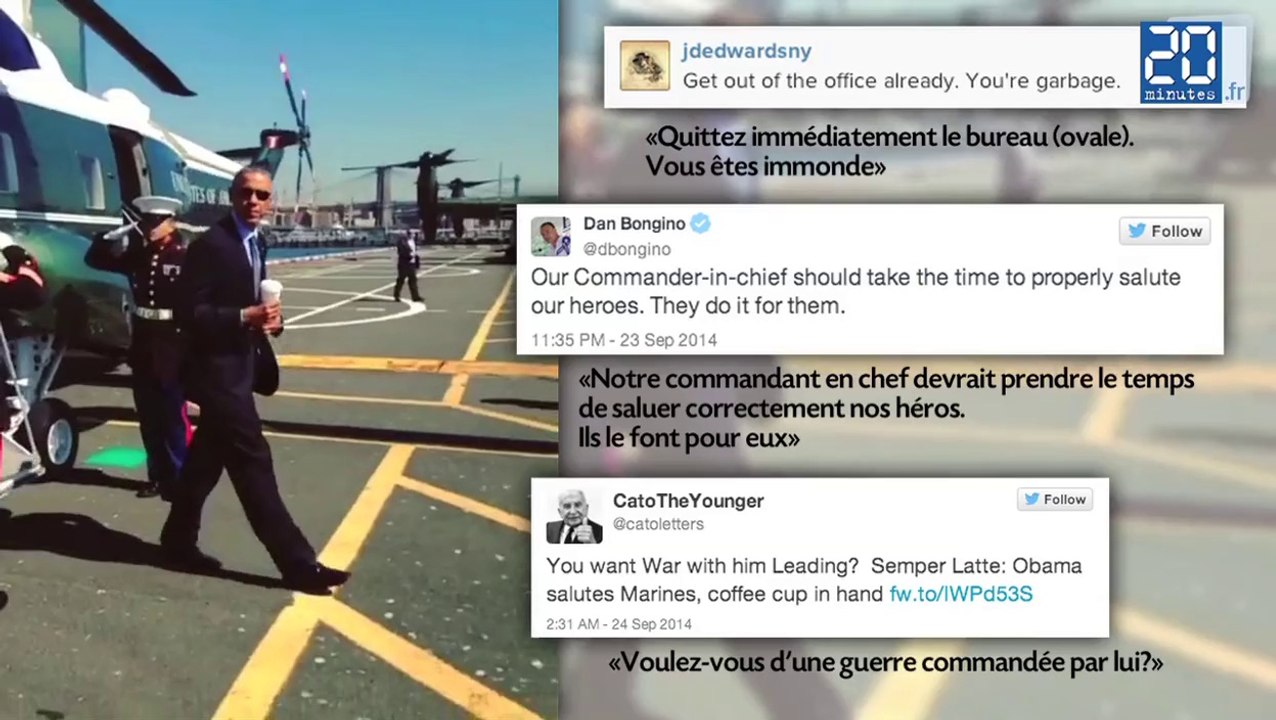 Obama:  Son salut militaire au gobelet fait polémique
