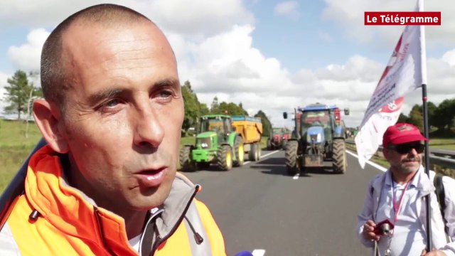 Landerneau. Des artisans et commerçants avec les agriculteurs sur la voie express