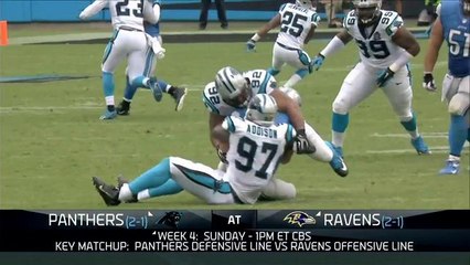 NFL NOW: Panthers' defensive line vs. Ravens' offensive line