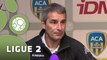 Conférence de presse AC Arles Avignon - Stade Lavallois (2-3) : Franck  DUMAS (ACA) - Denis ZANKO (LAVAL) - 2014/2015