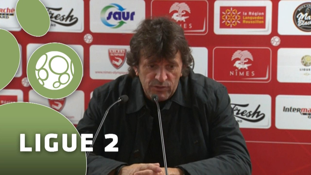 Conférence de presse Nîmes Olympique - Châteauroux (1-0) : José  PASQUALETTI (NIMES) - Pascal GASTIEN (LBC) - 2014/2015