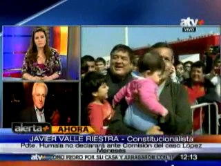 Valle Riestra: Citación al presidente Humala es una impertinencia