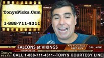 Atlanta Falcons vs. Minnesota Vikings Free Pick Prediction Pro Football Point Spread Odds Betting Preview 9-28-2014