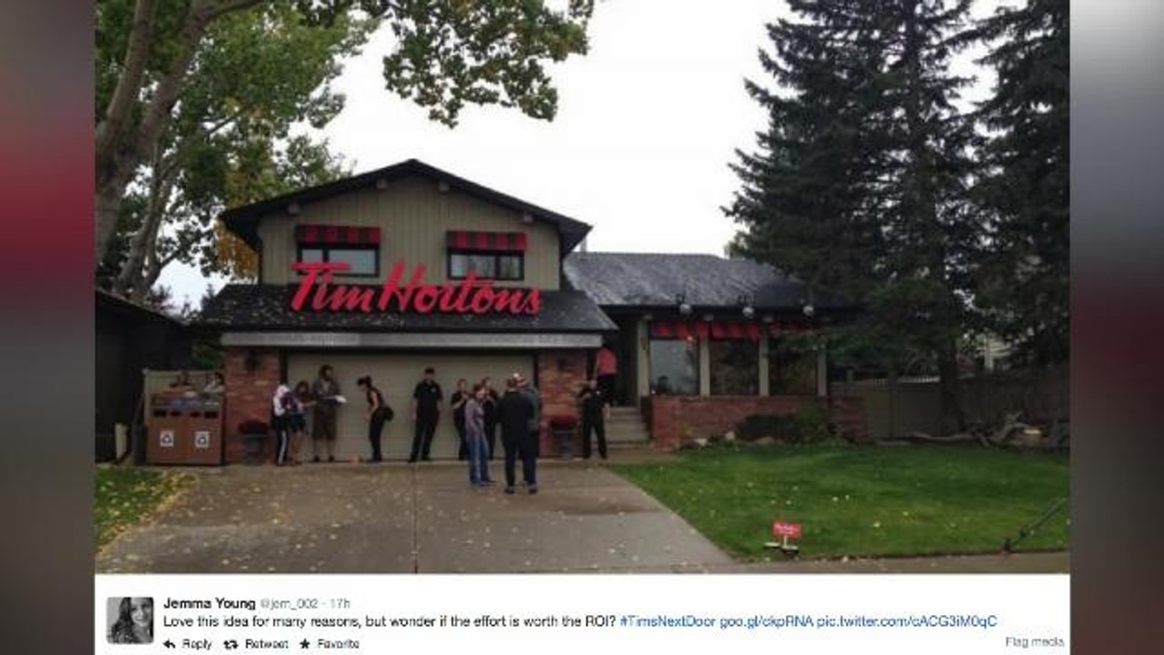 Tim Hortons Surprises Residential Neighborhood With A Pop-Up Restaurant