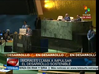 Pide Evo Morales ante ONU nuevo modelo respetuoso con la naturaleza