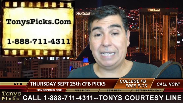 Sports Betting Picks Thursday College Football Predictions Point Spread Odds 9-25-2014