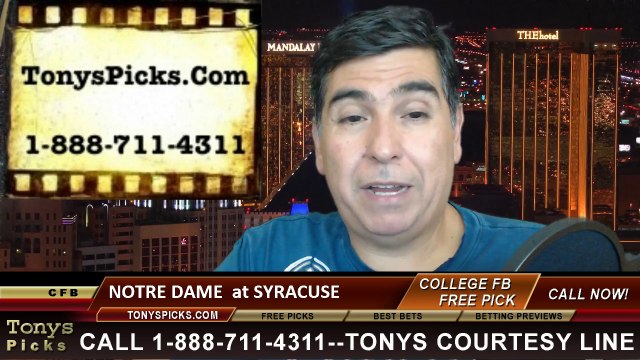 Notre Dame Fighting Irish vs. Syracuse Orange Free Pick Prediction College Football Point Spread Odds Betting Preview 9-27-2014