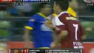 GOL de Cristian Flores. Caracas 1-2 Deportivo Capiatá (Global 2-3)