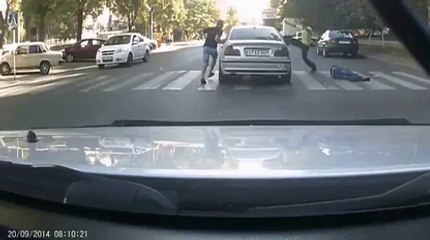 Piéton renversé par une voiture