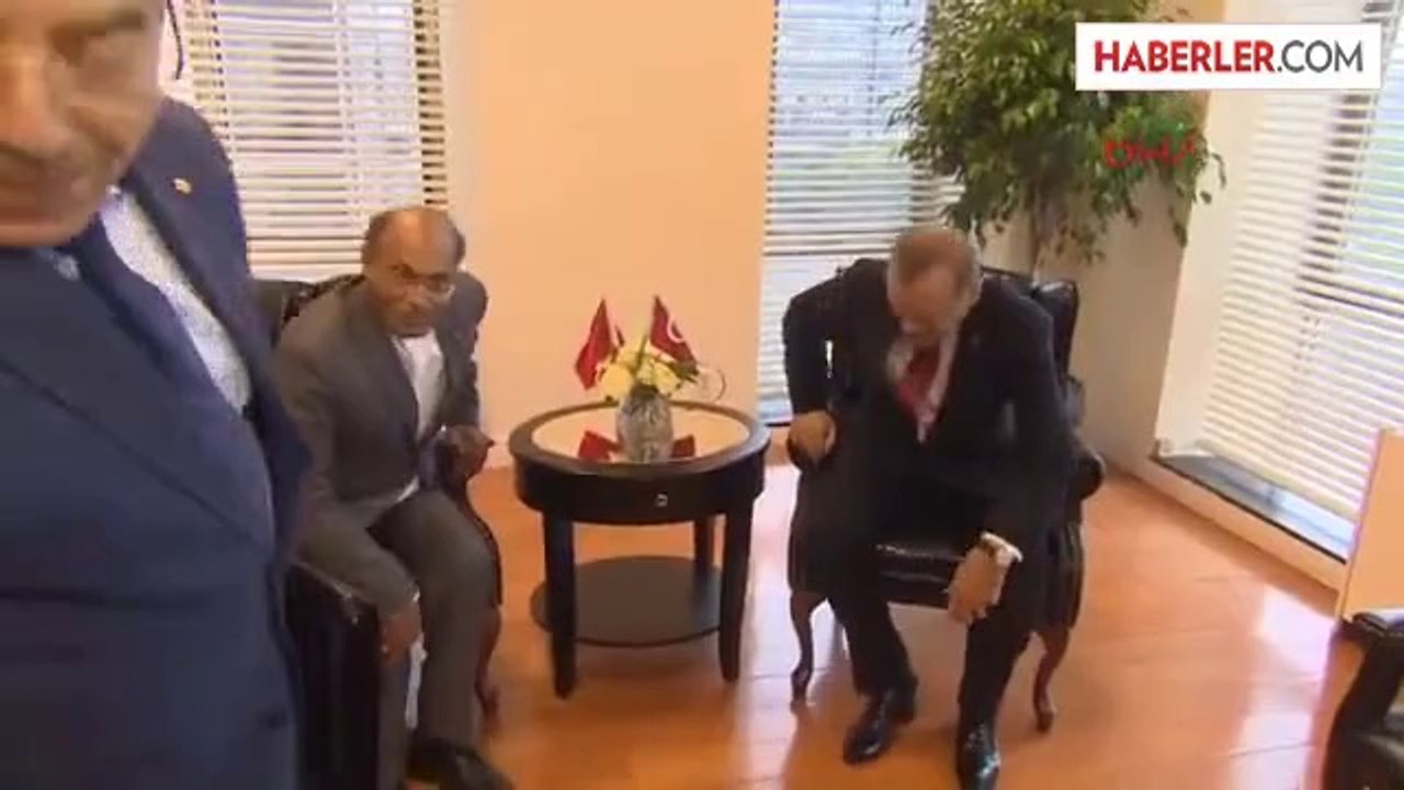 Cumhurbaşkanı Erdoğan, Tunus Cumhurbaşkanı Marzouki ile Görüştü