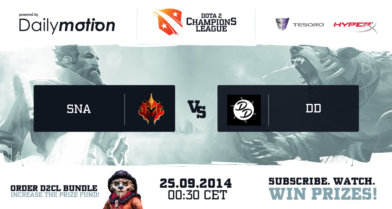 [Strong D] DD vs SNA Game 1 - Dota 2 Champions League @TobiWanDOTA